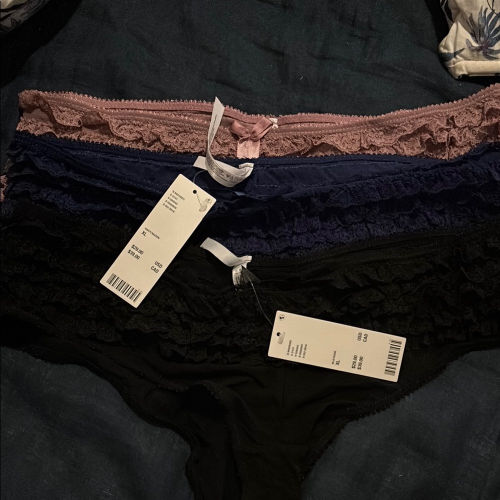 urban outfitters Lace Panties Set - Black, Navy, Pink